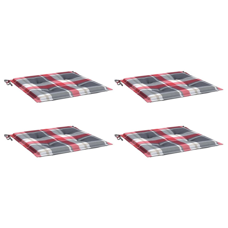 Vidaxl Gartenstuhl Kissen 4 ST 50 x 50 x 3 cm Oxford Stoff Diamond Muster rot