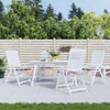 Vidaxl Gartenstuhl Kissen 4 ST 50 x 50 x 3 cm Oxford Stoff Diamond Muster rot