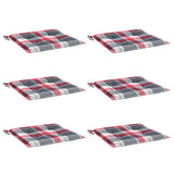 Vidaxx Gartenstuhlkissen 6 Stück 50x50x4 cm Oxford-Stoff Rautenmuster rot - afbeelding 3
