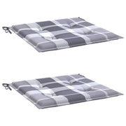 Vidaxx Gartenstuhlkissen 2 Stück 50x50x4 cm Oxford-Stoff Rautenmuster grau - afbeelding 3