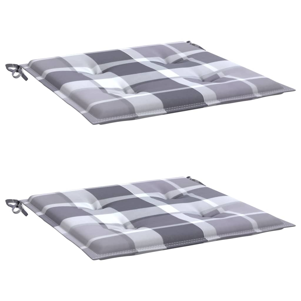 Vidaxx Gartenstuhlkissen 2 Stück 50x50x4 cm Oxford-Stoff Rautenmuster grau