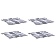Vidaxl Gartenstuhl Kissen 4 ST 50 x 50 x 3 cm Oxford Stoff Diamond Muster grau - afbeelding 3