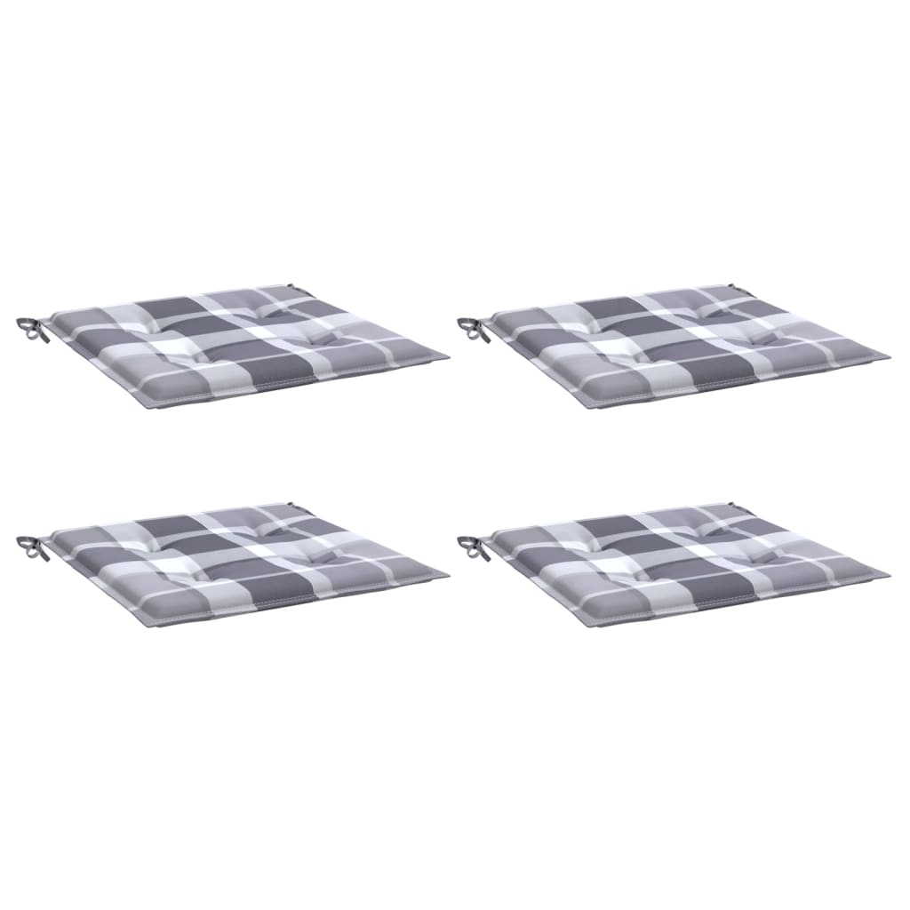 Vidaxl Gartenstuhl Kissen 4 ST 50 x 50 x 3 cm Oxford Stoff Diamond Muster grau