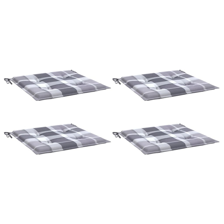Vidaxl Gartenstuhl Kissen 4 ST 50 x 50 x 3 cm Oxford Stoff Diamond Muster grau