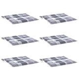 VidaXL Gartenstuhlkissen 6 Stück 50x50x4 cm Oxford-Stoff Rautenmuster grau - afbeelding 3