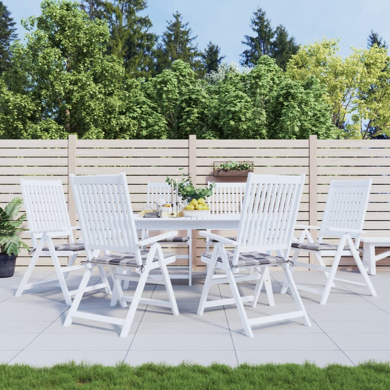 VidaXL Gartenstuhlkissen 6 Stück 50x50x4 cm Oxford-Stoff Rautenmuster grau