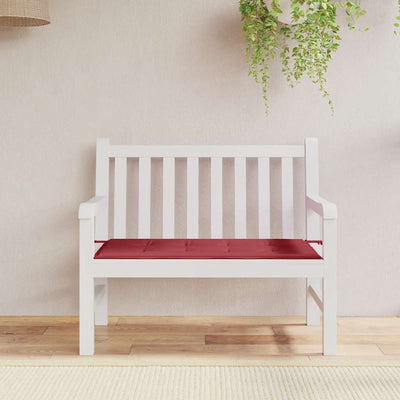 Vidaxl Garden Bench Kissen 100x50x3 cm Oxford Stoff Wein rot