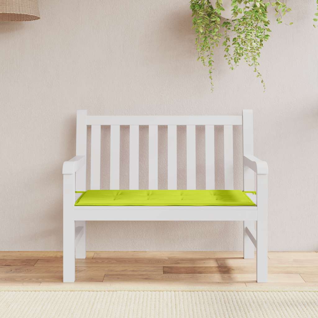 Vidaxl Garden Bench Kissen 100x50x3 cm Oxford Stoff hellgrün
