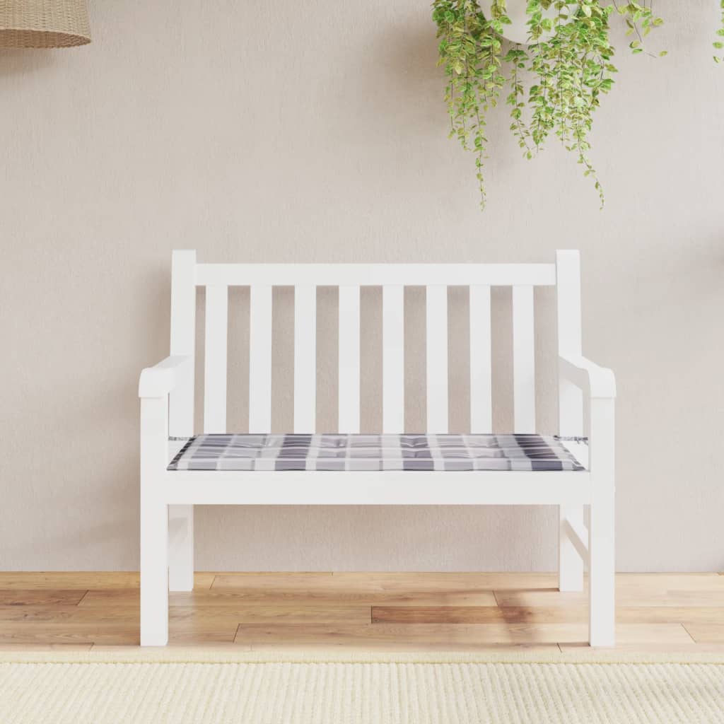 Vidaxl Gartenbank Kissen 100x50x3 cm Oxford Stoff Diamond Muster grau