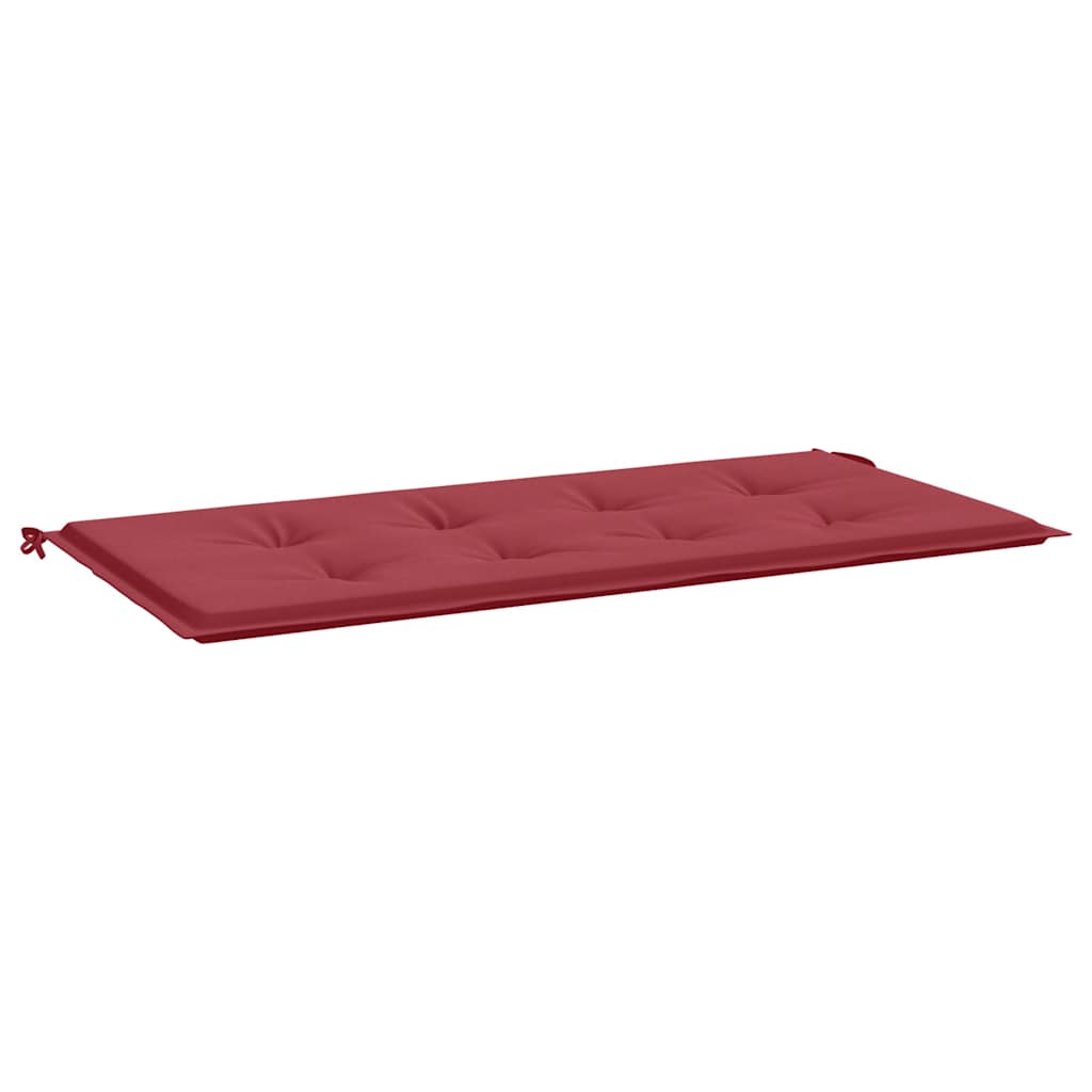 Vidaxl Garden Bench Kissen 120x50x3 cm Oxford Stoff Wein rot