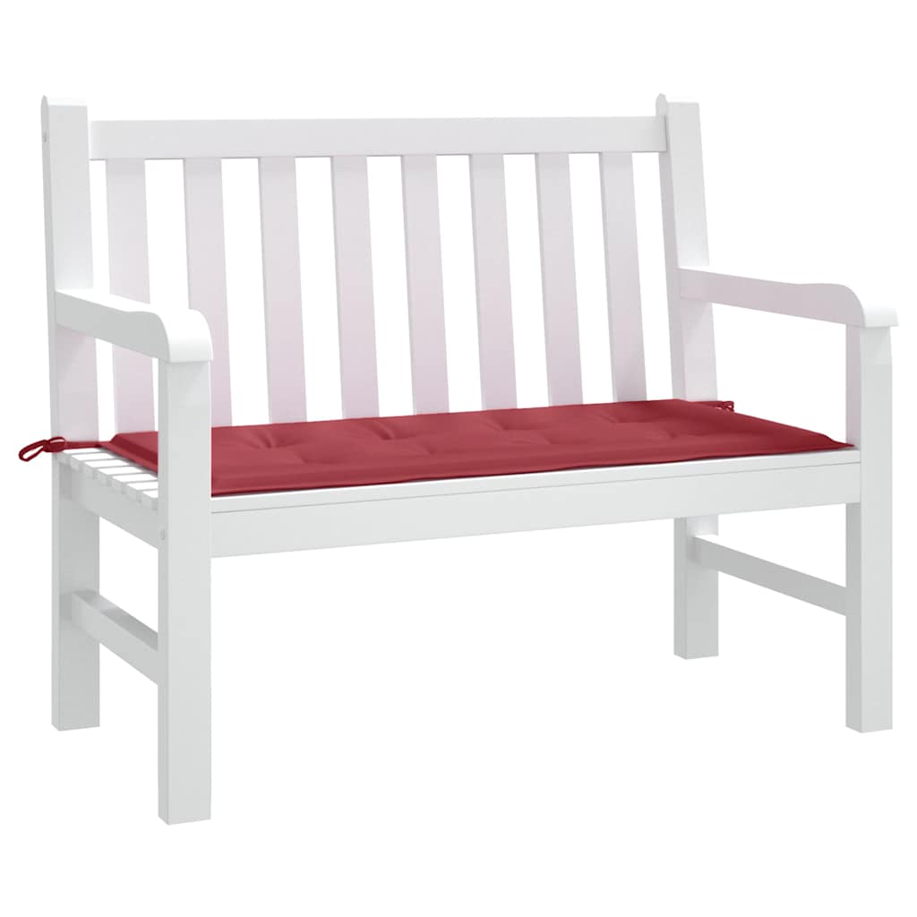 Vidaxl Garden Bench Kissen 120x50x3 cm Oxford Stoff Wein rot