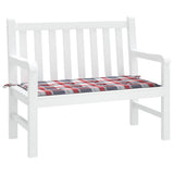 Vidaxl Gartenbank Kissen 120x50x3 cm Oxford Stoff Diamond Muster rot - afbeelding 3