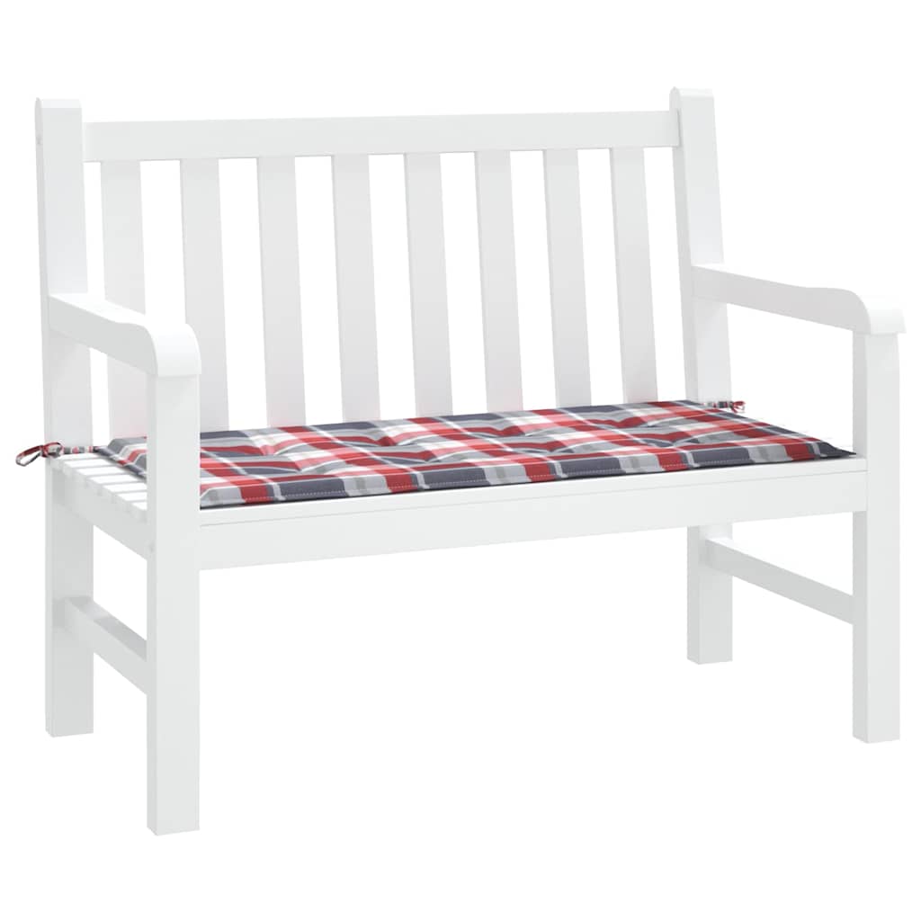 Vidaxl Gartenbank Kissen 120x50x3 cm Oxford Stoff Diamond Muster rot