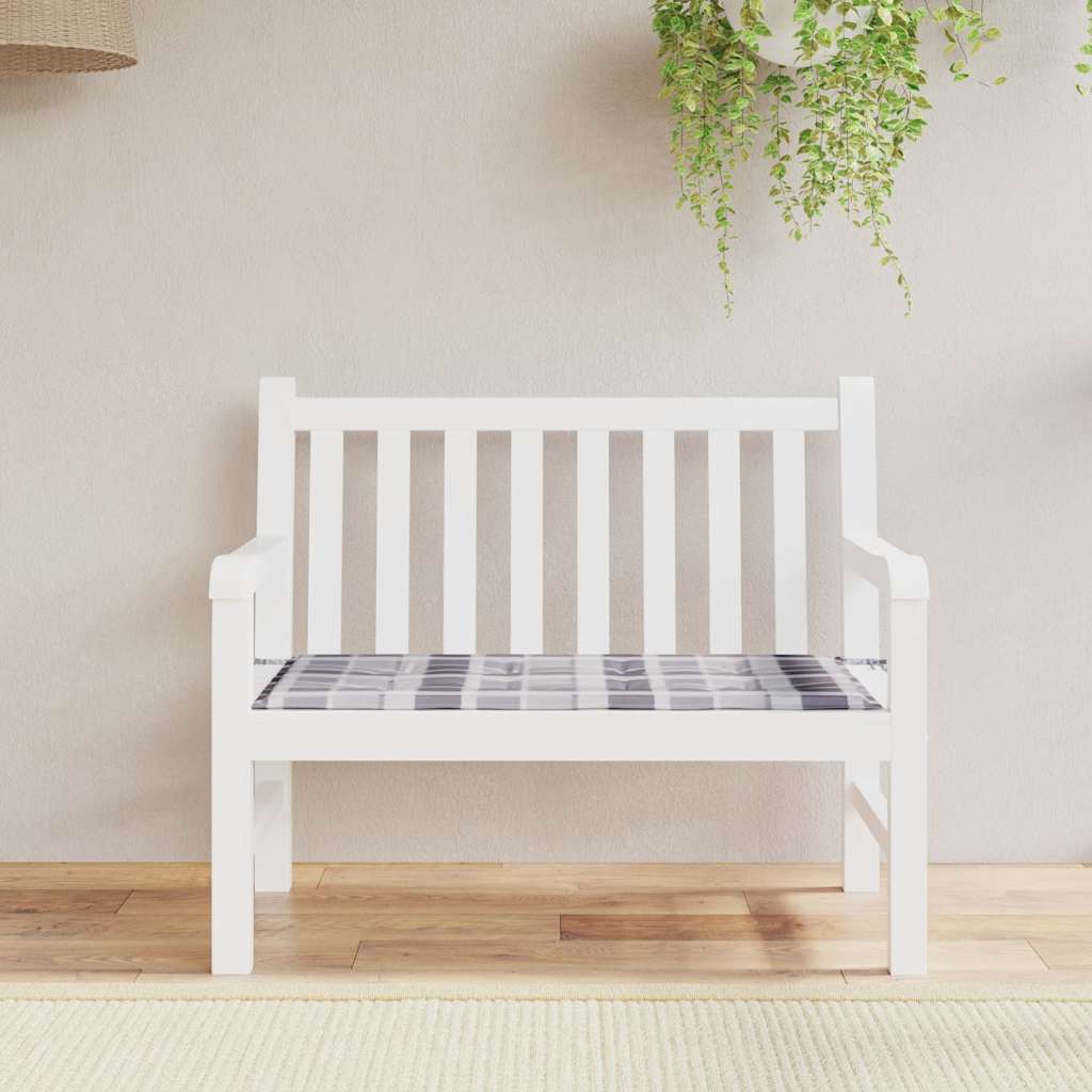 Vidaxl Gartenbank Kissen 120x50x3 cm Oxford Stoff Diamond Muster grau