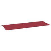 Vidaxl Gartenbank Kissen 150x50x3 cm Oxford Stoff Wein rot - afbeelding 2