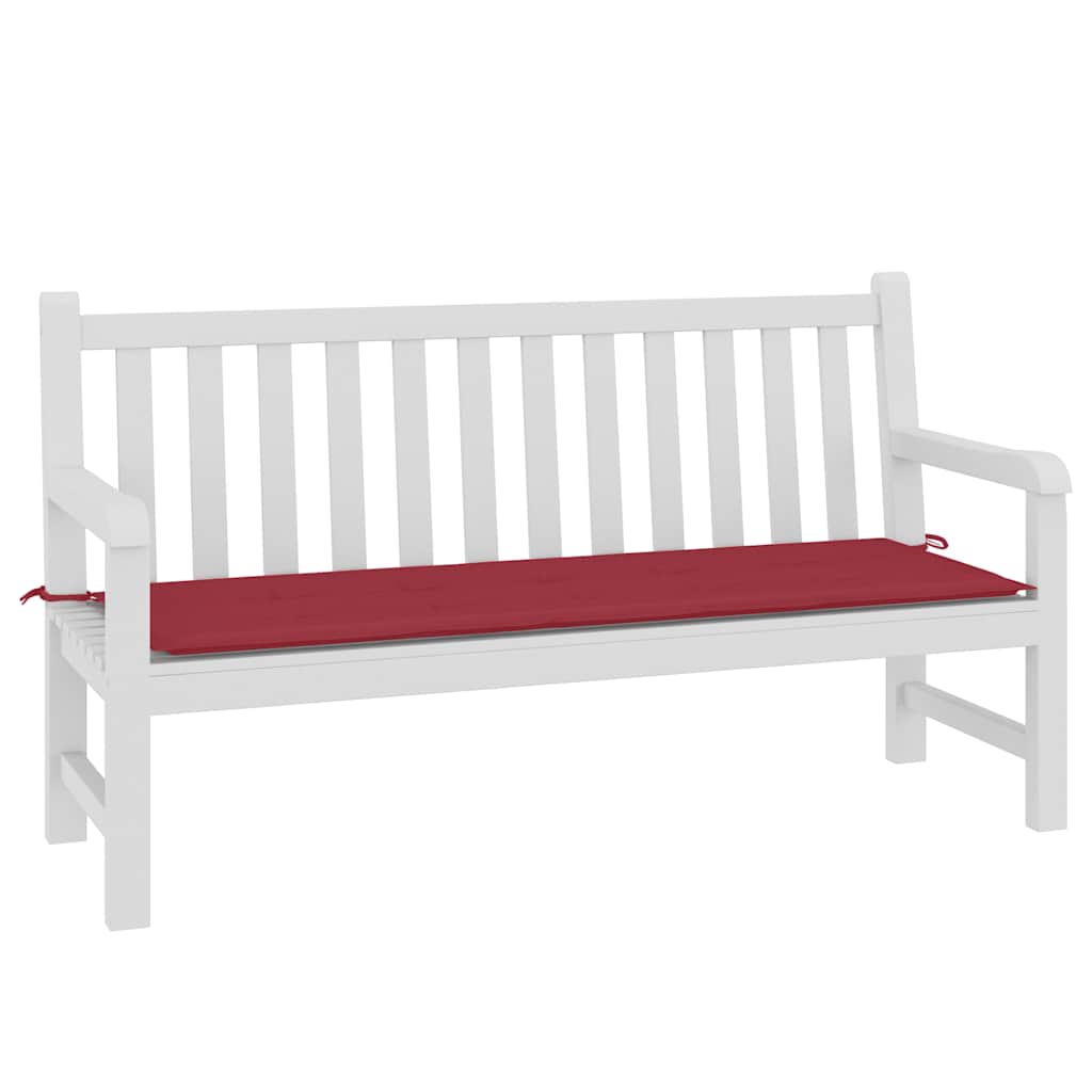 Vidaxl Gartenbank Kissen 150x50x3 cm Oxford Stoff Wein rot
