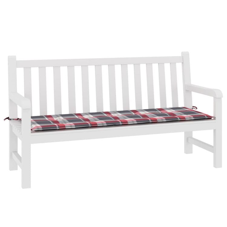 Vidaxl Gartenbank Kissen 150x50x3 cm Oxford Stoff Diamond Muster rot