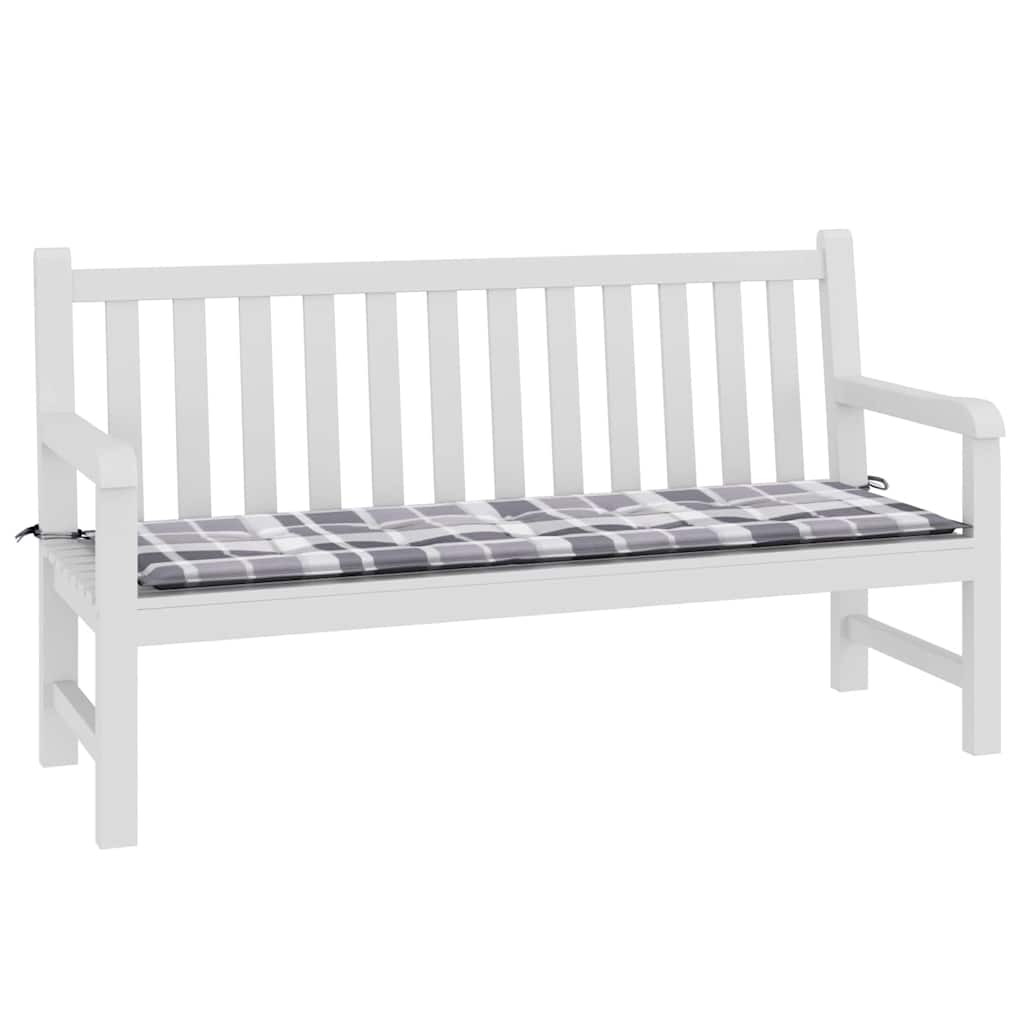 Vidaxl Gartenbank Kissen 150x50x3 cm Oxford Stoff Diamond Muster grau