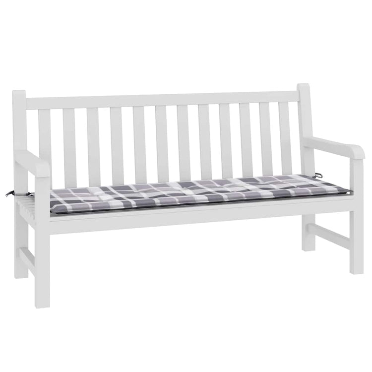 Vidaxl Gartenbank Kissen 150x50x3 cm Oxford Stoff Diamond Muster grau