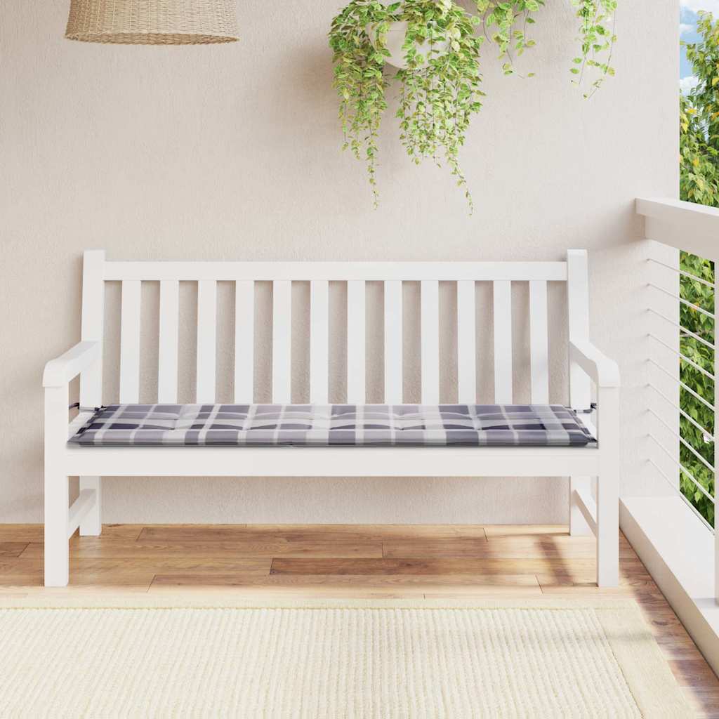 Vidaxl Gartenbank Kissen 150x50x3 cm Oxford Stoff Diamond Muster grau