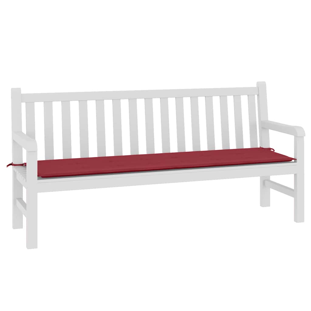 Vidaxl Garden Bench Kissen 180x50x3 cm Oxford Stoff Wein rot