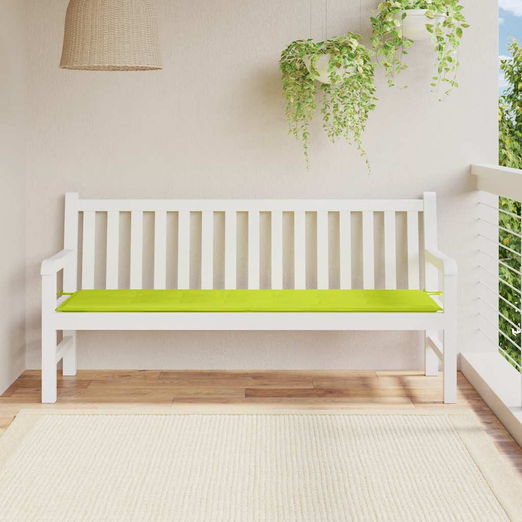 Vidaxl Garden Bench Kissen 180x50x3 cm Oxford Stoff klar grün