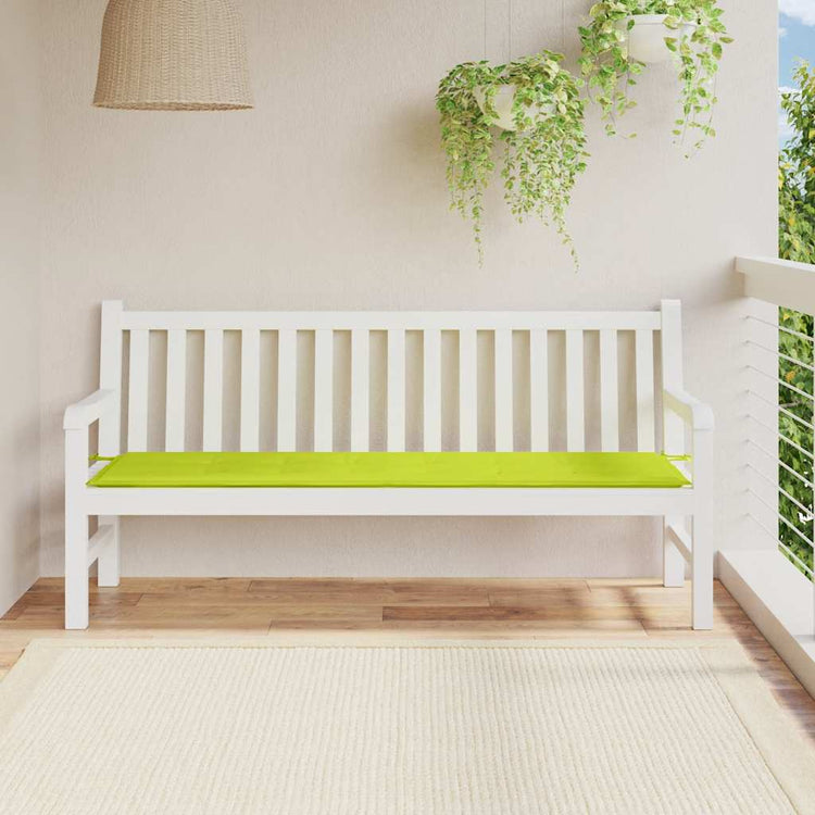 Vidaxl Garden Bench Kissen 180x50x3 cm Oxford Stoff klar grün