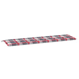 Vidaxl Gartenbank Kissen 180x50x3 cm Oxford Stoff Diamond Muster rot - afbeelding 2
