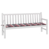 Vidaxl Gartenbank Kissen 180x50x3 cm Oxford Stoff Diamond Muster rot - afbeelding 3