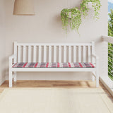 Vidaxl Gartenbank Kissen 180x50x3 cm Oxford Stoff Diamond Muster rot - afbeelding 1