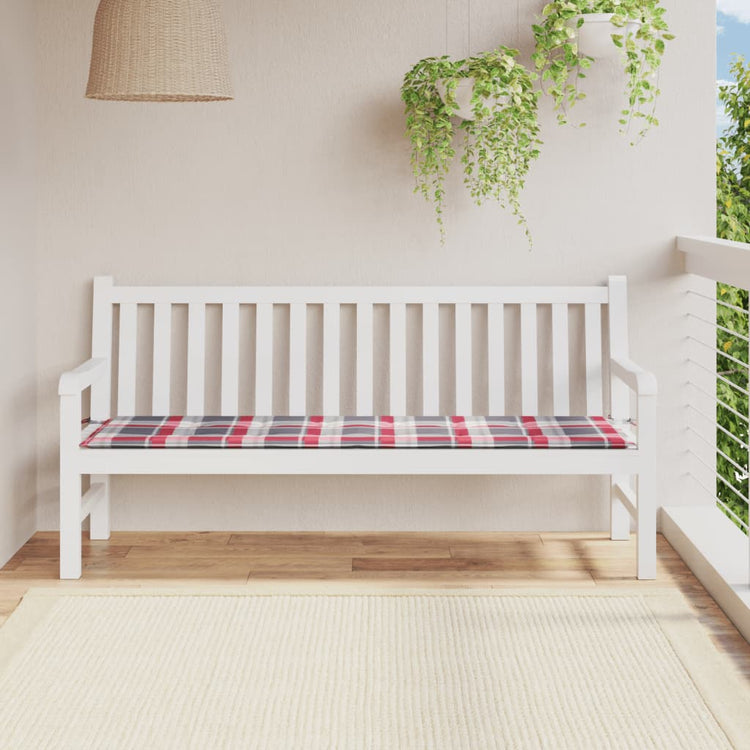 Vidaxl Gartenbank Kissen 180x50x3 cm Oxford Stoff Diamond Muster rot