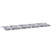 Vidaxl Gartenbank Kissen 180x50x3 cm Oxford Stoff Diamond Muster grau - afbeelding 2