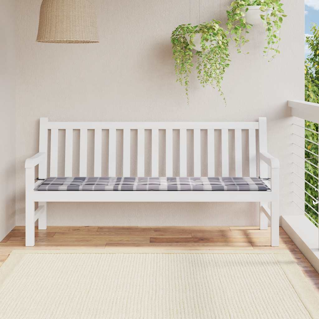 Vidaxl Gartenbank Kissen 180x50x3 cm Oxford Stoff Diamond Muster grau