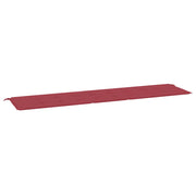 Vidaxl Garden Bench Kissen 200x50x3 cm Oxford Stoff Wein rot - afbeelding 2