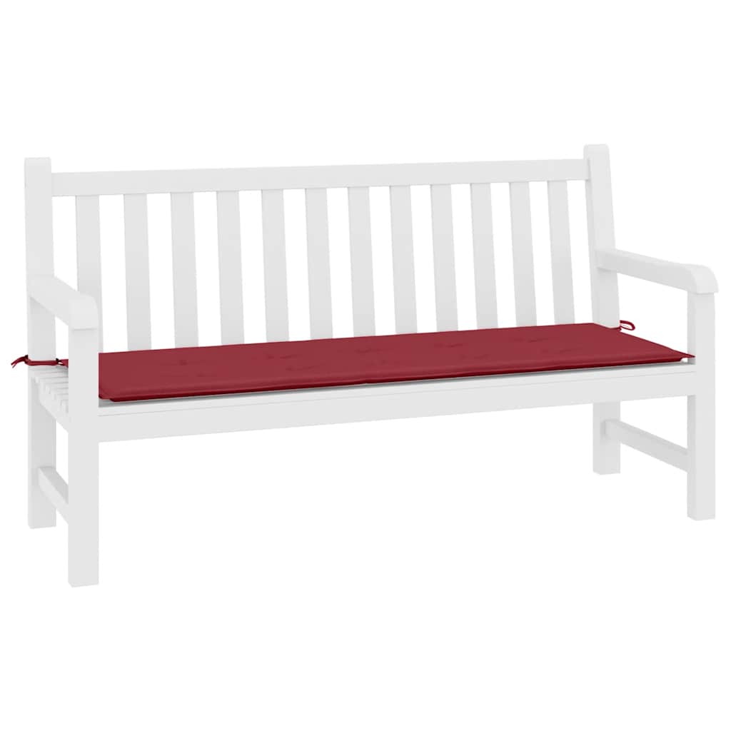 Vidaxl Garden Bench Kissen 200x50x3 cm Oxford Stoff Wein rot