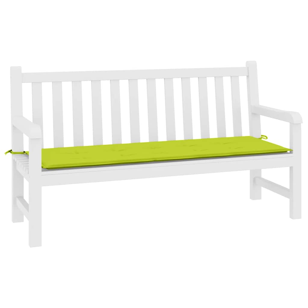 Vidaxl Garden Bench Kissen 200x50x3 cm Oxford Stoff klar grün