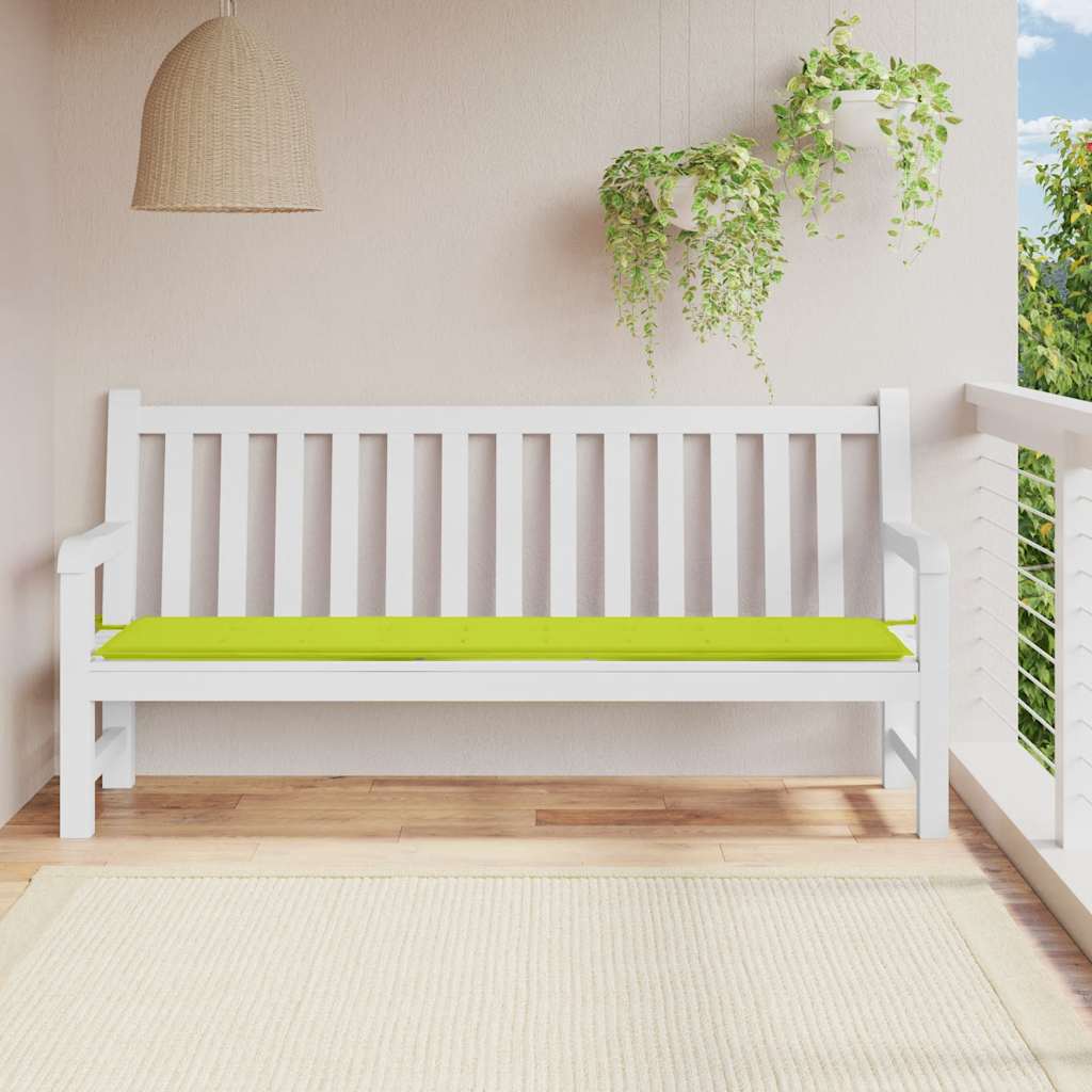 Vidaxl Garden Bench Kissen 200x50x3 cm Oxford Stoff klar grün