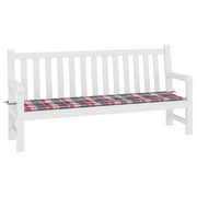 Vidaxl Gartenbank Kissen 200x50x3 cm Oxford Stoff Diamond Muster rot - afbeelding 3