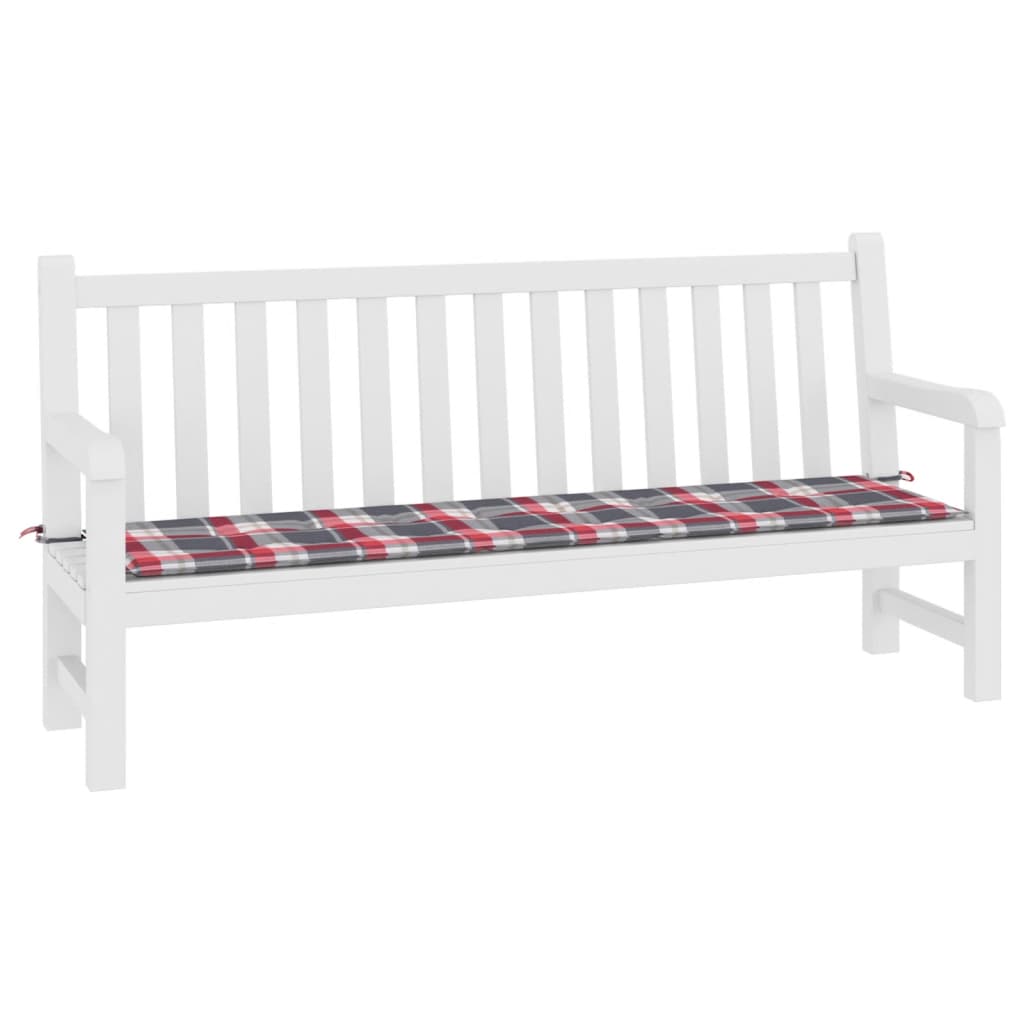 Vidaxl Gartenbank Kissen 200x50x3 cm Oxford Stoff Diamond Muster rot