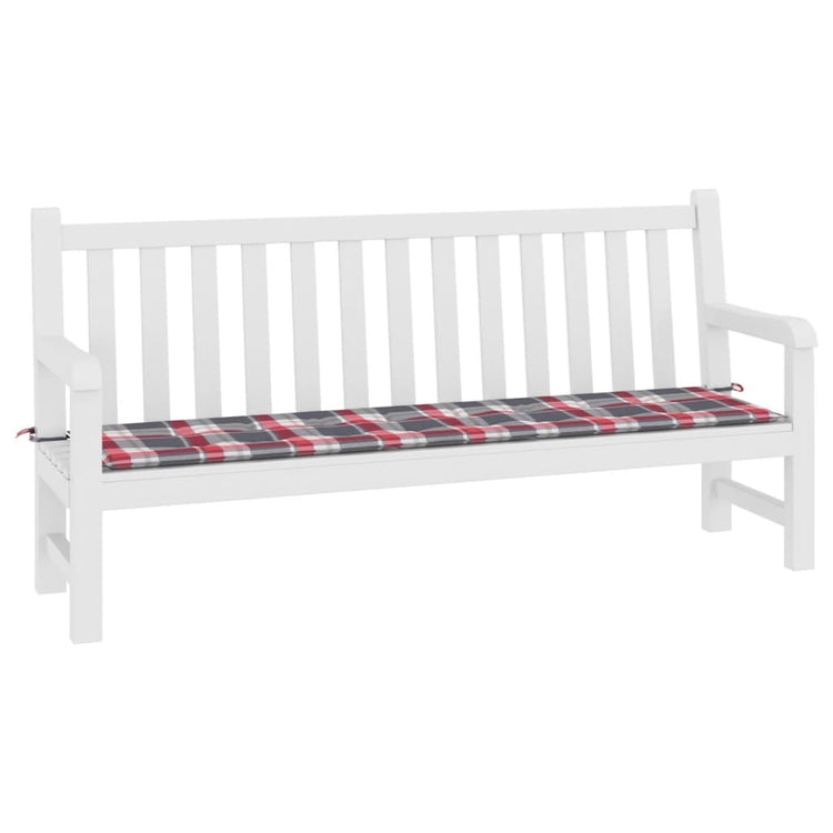 Vidaxl Gartenbank Kissen 200x50x3 cm Oxford Stoff Diamond Muster rot