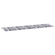 Vidaxl Gartenbank Kissen 200x50x3 cm Oxford Stoff Diamond Muster grau - afbeelding 2