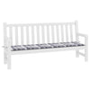 Vidaxl Gartenbank Kissen 200x50x3 cm Oxford Stoff Diamond Muster grau