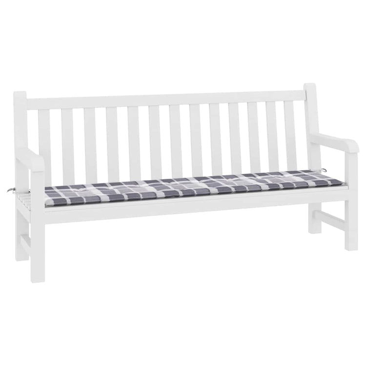 Vidaxl Gartenbank Kissen 200x50x3 cm Oxford Stoff Diamond Muster grau