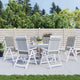 Vidaxl Gartenstuhl Kissen 6 St. hoher Rücken 120x50x3 cm Stoff grau