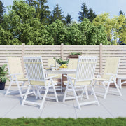 Vidaxl Gartenstuhlkissen 6 St. hoher Rücken 120x50x3 cm Stoffcreme -gelöscht - afbeelding 1