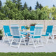 Vidaxl Gartenstuhl Kissen 6 St. hoher Rücken 120x50x3 cm Stoff Blau