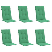 Vidaxl Gartenstuhl Kissen 6 St. hoher Rücken 120x50x3 cm Stoff grün - afbeelding 3