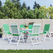 Vidaxl Gartenstuhl Kissen 6 St. hoher Rücken 120x50x3 cm Stoff grün - afbeelding 1
