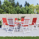 Vidaxl Gartenstuhl Kissen 6 St. hoher Rücken 120x50x3 cm Stoff rot