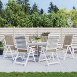 Vidaxl Gartenstuhlkissen 6 St. High Rücken 120x50x3 cm Stofftaupe - afbeelding 1